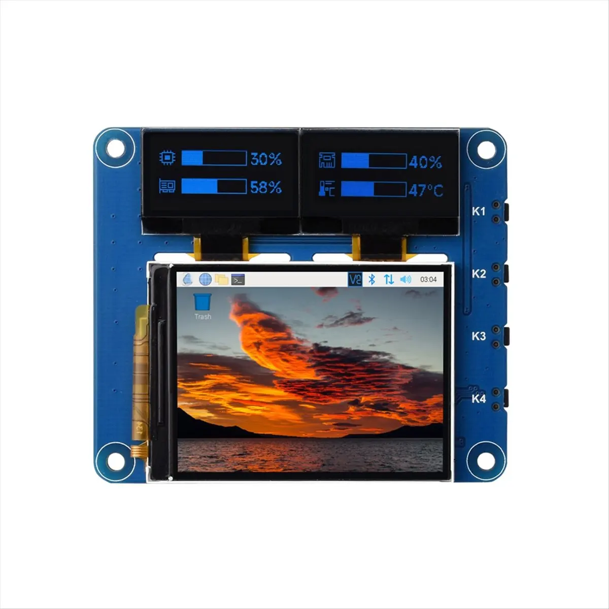 2-дюймовый ЖК-экран с 0,96-дюймовым модулем OLED-дисплея HAT Kit для RPi Zero 2 W 3 Model B 4 5 Плата расширения (art.: 3920d31da2d80) - 3920d31da2d80