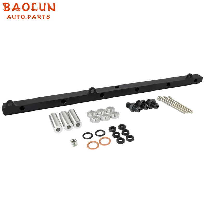 BAOLUN  Aluminum Billet Fuel Rail High Flow Feed Injector Fuel Rail Kit For Toyota Supra Soarer 1JzGte 1Jz-Gte 1Jz