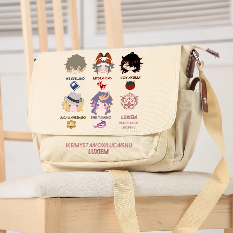 

Anime LUXIEM VTuber Mysta Ike Vox Shu Cosplay Casual Messenger Bag Satchel Fashion Schoolbag Shoulder Bag Student