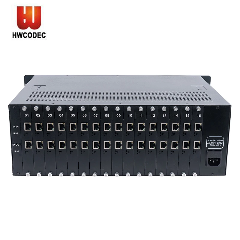 

HWCODEC YT16 4K HD Transcoder H.265 Digicast Transcoder 16 Channels IP To IP IPTV Transcoder With HLS RTMP RTP UDP Unicast