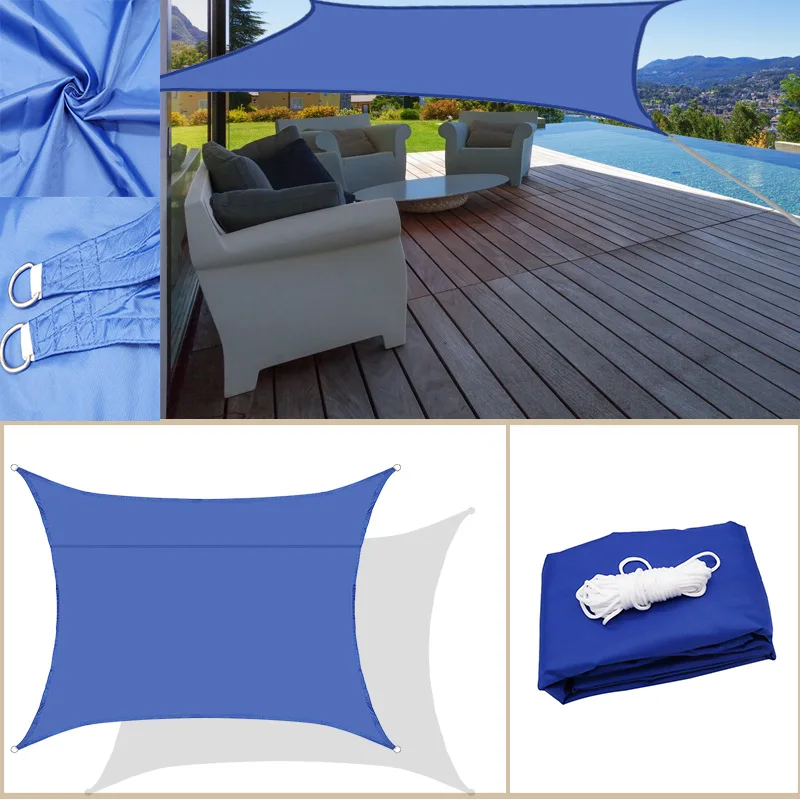 

Пылезащитная и водонепроницаемая парусина 2x3x4x5 м, уличный навес, Ландшафтная пляжная сеть, навес для двора, балкона