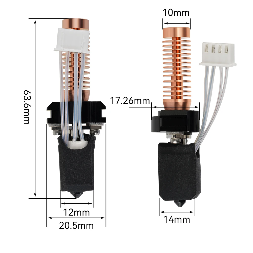 Фото Обновление для насадки Flashforge Adventurer AD5M/5M Pro, комплект насадок в сборе, Hotend, высокоскоростное сопло 0,4 мм, часть 3d-принтера №4