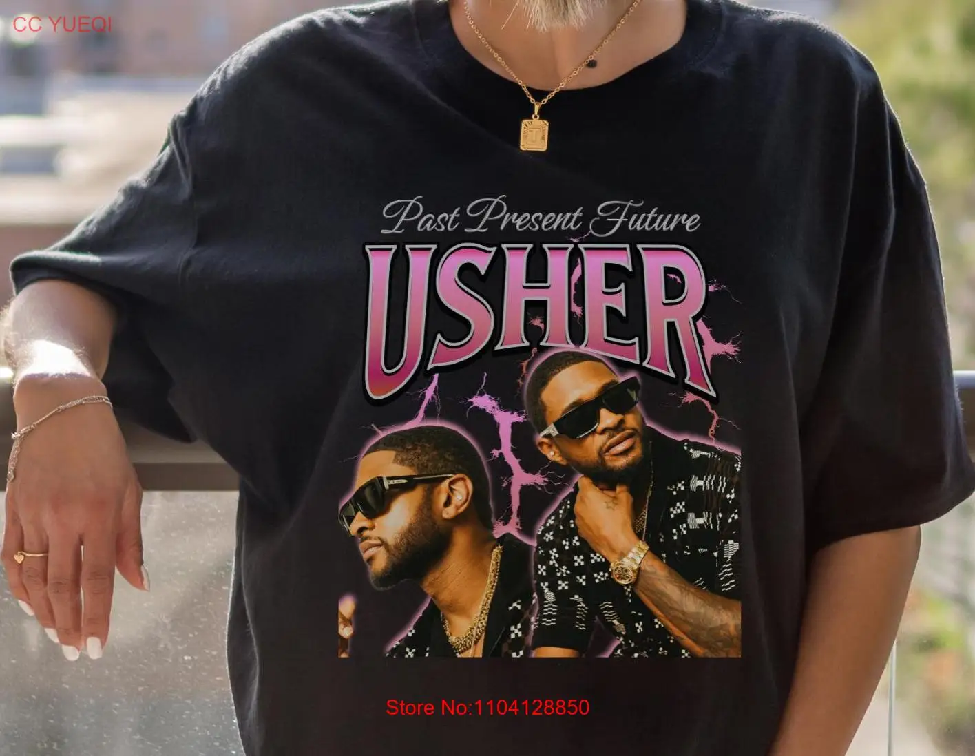Usher Concert T Shirt for Fans Vintage Past Present Future Tour EXPRESS SHIPPING long or short sleeves