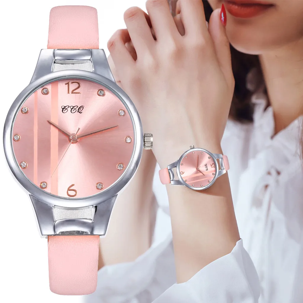 

Women's Casual Quartz Leather Band Newv Strap Watch Analog Wrist Watch Free Shipping relógio feminino часы женские наручные