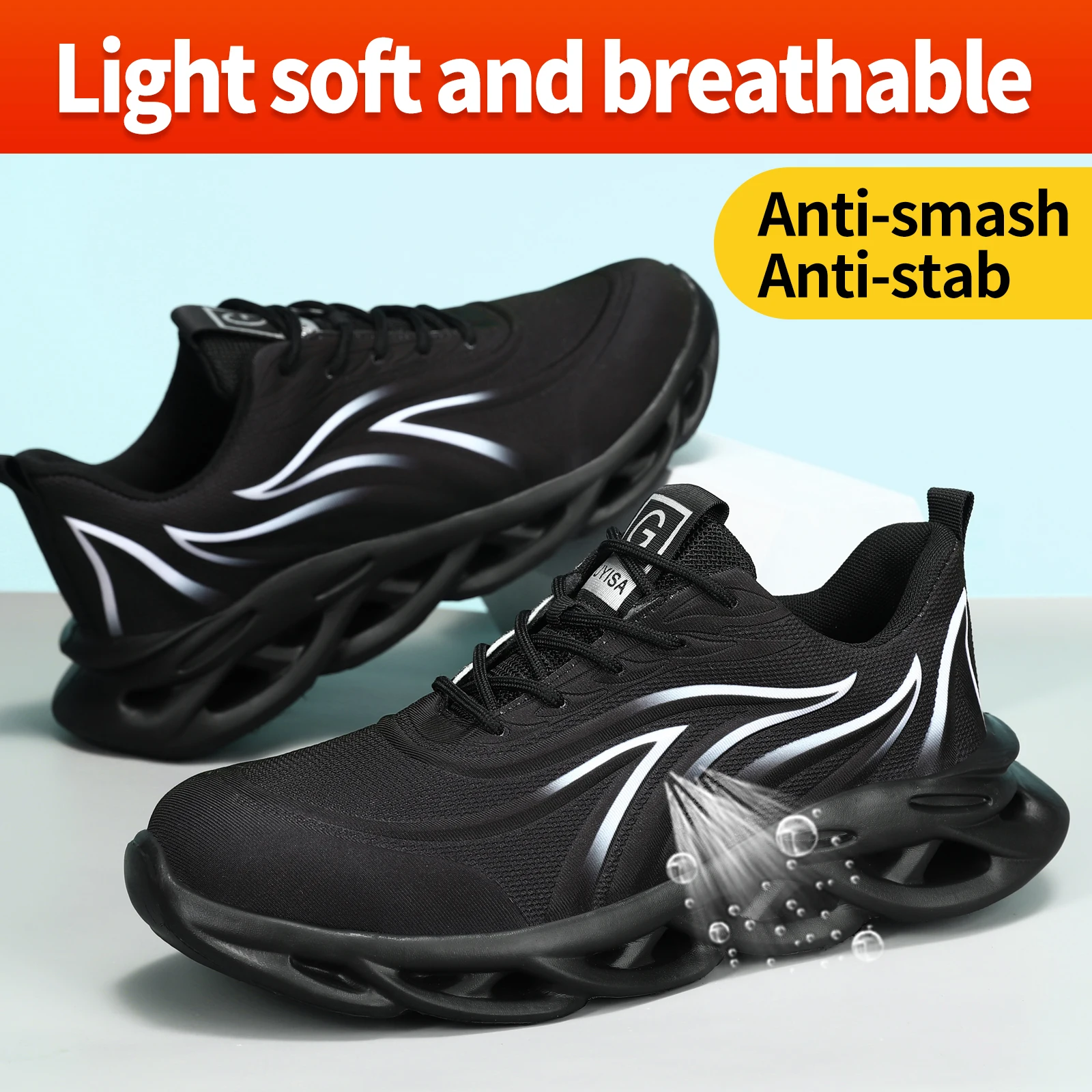 Стальной носок GUYISA Uomo Противоударная обувь для пирсинга Профессиональная