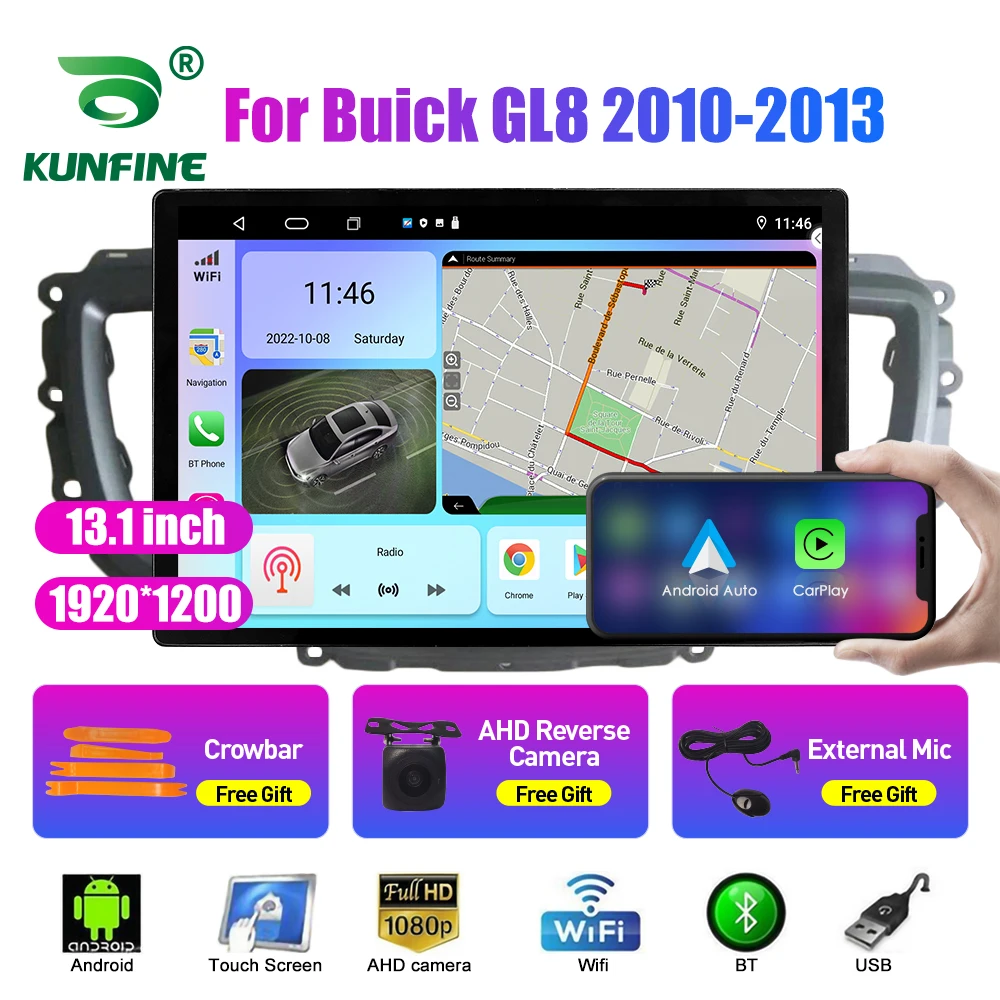 

Автомобильный радиоприемник 13,1 дюйма для Buick GL8 2010-2013, автомобильный DVD GPS-навигатор, стерео Carplay, 2 Din, Центральный Мультимедиа, Android, авто