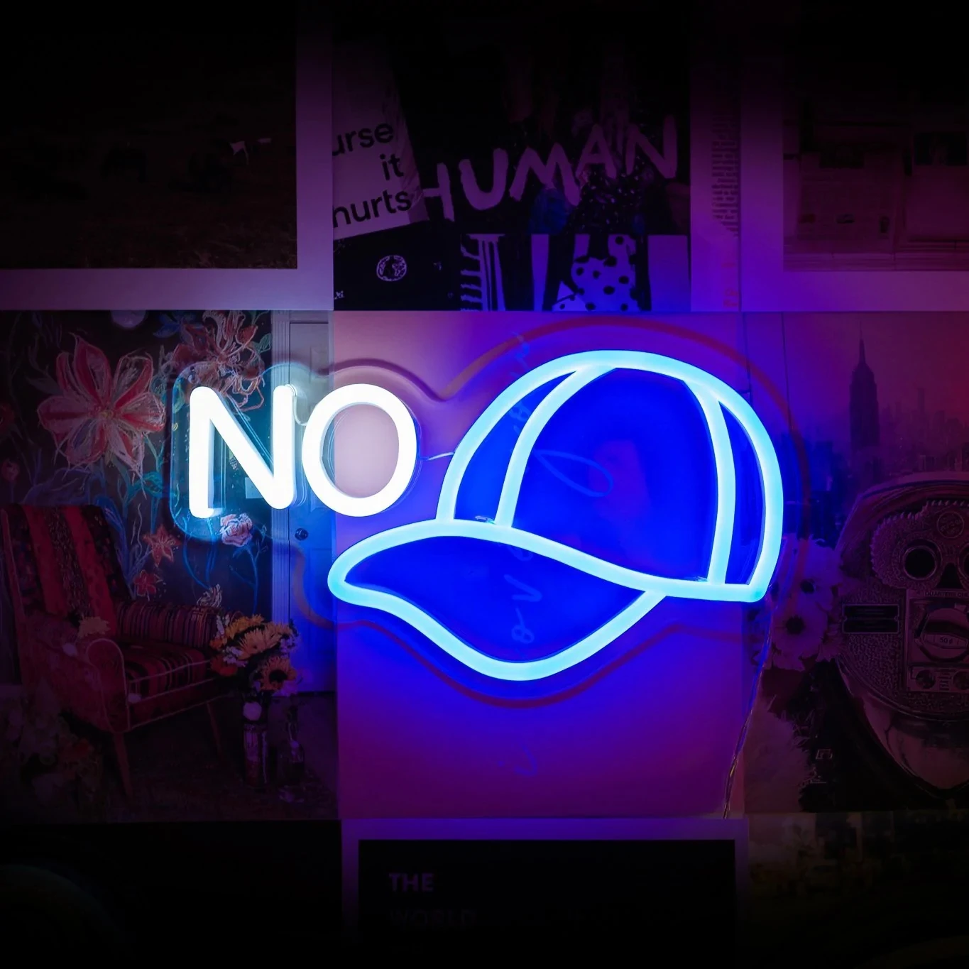 

No Cap Neon Sign No Cap Led Neon Lights for Gamers, Premium Acrylic No Cap Led Signs for Wall, Bedroom, Game Zone, Man Cave, Ga