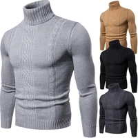 autumn and winter mens sweater pullover loose turtleneck warm sweater