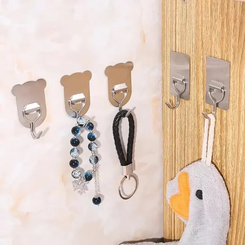 30/2 шт. самоклеящиеся крючки из нержавеющей стали