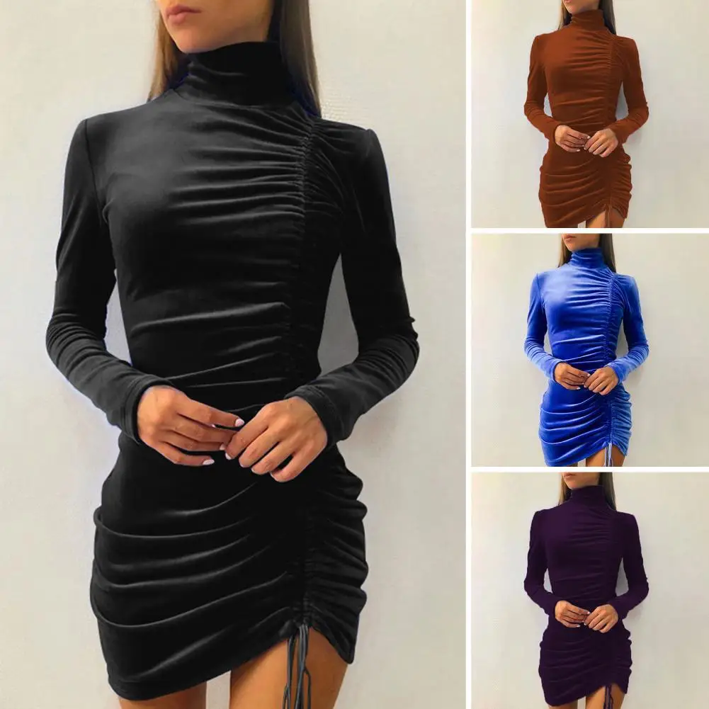 

Women Midi Dress Elegant Bodycon Solid O Neck Flare Sleeves Long Summer Dresses Y2K Party Club Evening Long Dress Sexy Outfits