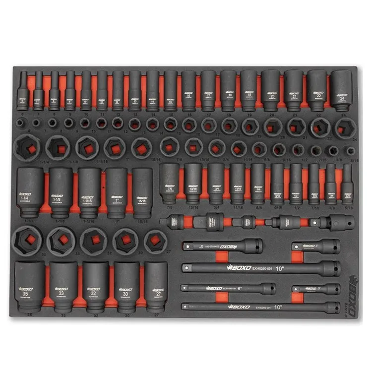 

87-Piece 3/8" & 1/2" Drive 6-Point Metric & SAE Standard & Deep Impact Socket Set for tool cabinet hand tool set hand tool set