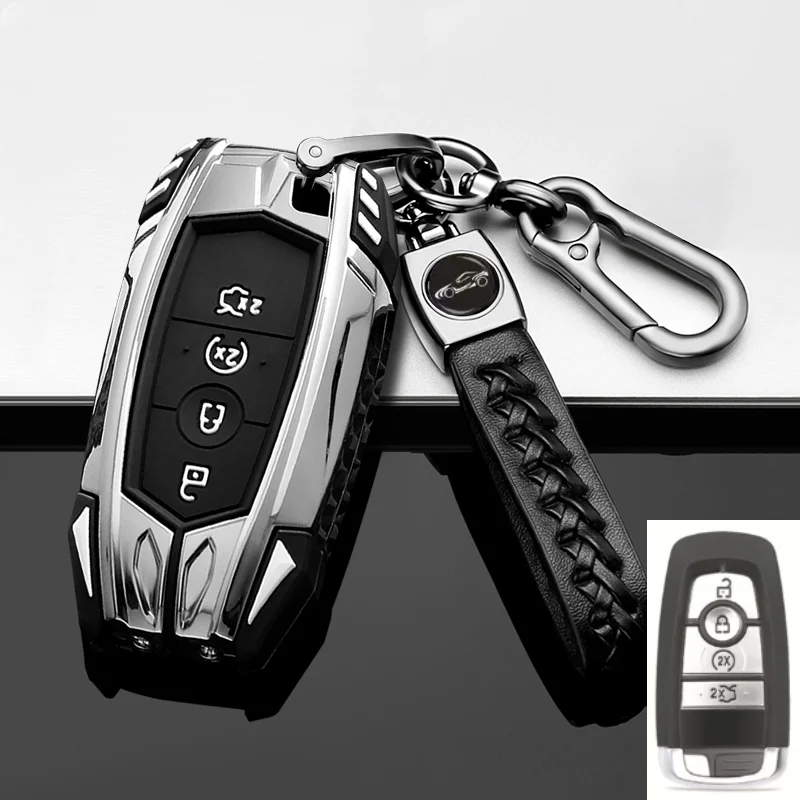 

Чехол для ключей от автомобиля из сплава, чехол для Ford Mondeo Explorer Edge Expedition F250 F150 F-350 F-450 Fusion Mustang Everest, аксессуары