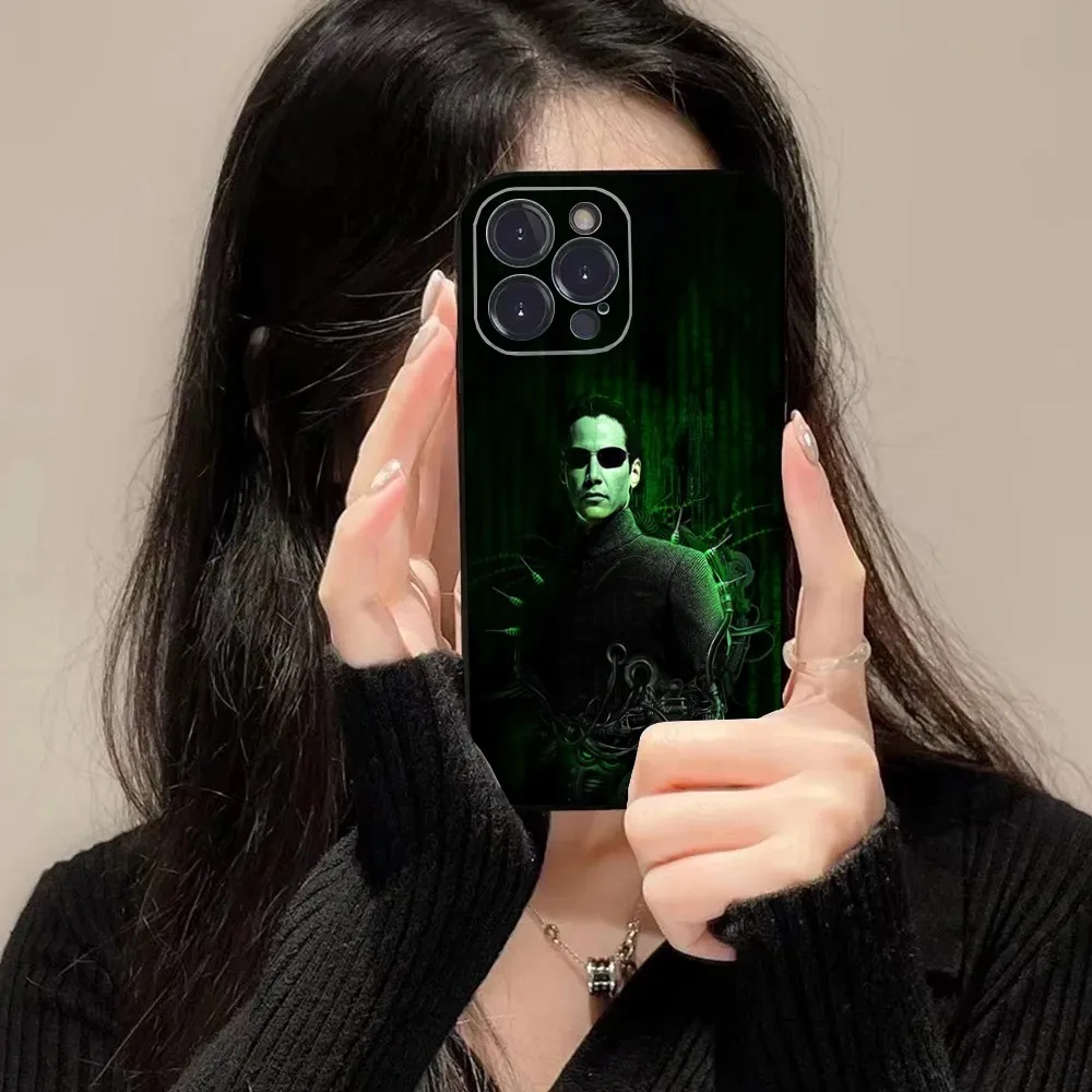 T-The Matrix-X Movie Phone Case For iPhone 16 15 14 13 12 11 Plus Pro Max XS X XR SE Mini 8 7 Soft Silicone Black Cover