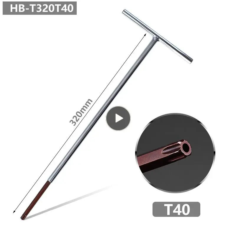 

Lengthened T-shaped Hex Socket Wrench S2 Flat Head Hex/flower Screwdriver Labor-saving Wrench Tool