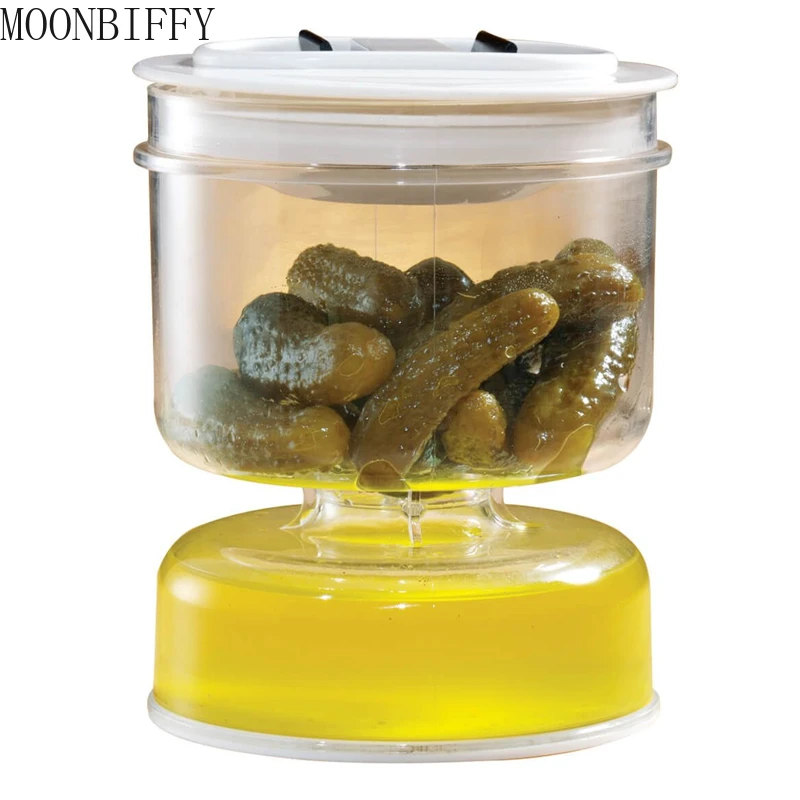 

Sealed Plastic for Home Fine Workmanship Pickle Jar Hourglass Design Olives Container for Home