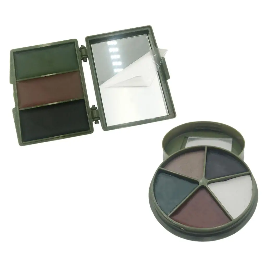 

Compact Camo Face Paint Jungle Body Painting W/ Mirror Forest Digital Makeup Kit for Art Hunting Shooting Party Role-Playing