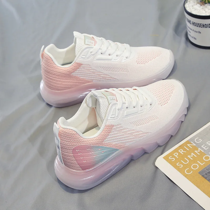 Women Jelly Sole  Walking Shoes Fashion Sock Sneakers Breathe Comfortable Nursing Shoes Casual Platform Loafers Non-Slip