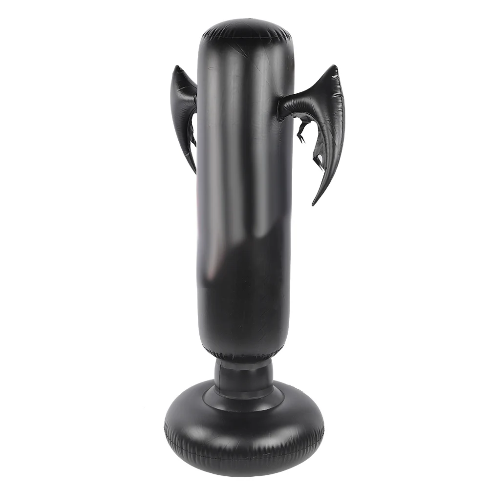 

Inflatable Boxing Column Adults Fitness Decompression Sandbag Punching Bag Thicken Black