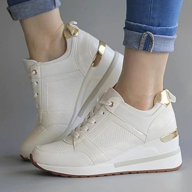 

Женские кроссовки на танкетке, повседневные кроссовки на вулканизированной подошве, обувь на платформе для улицы, большой размер 35-43, 2022