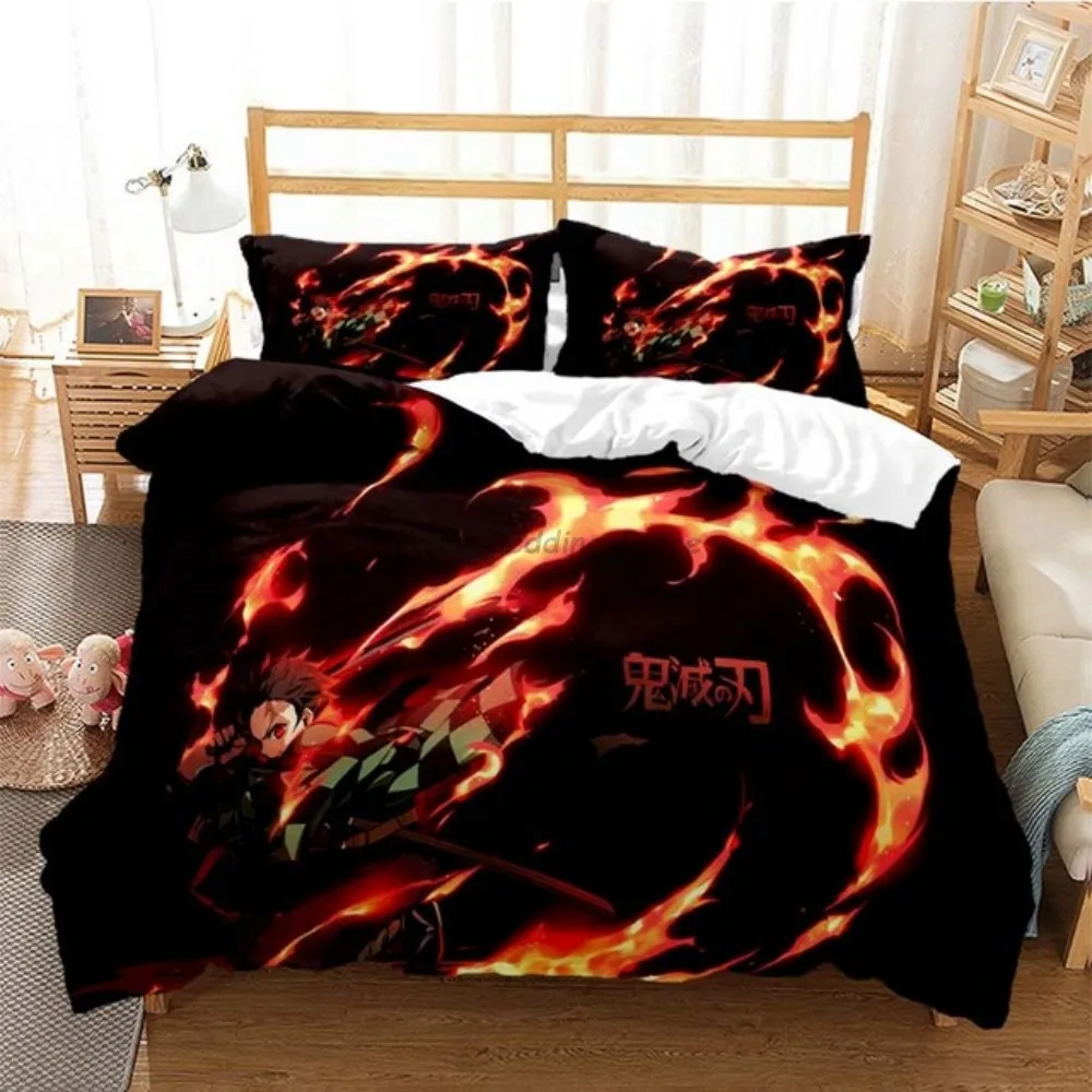 

3D Print Anime Demon Slayer Bedding Set Kamado Nezuko Bed Linen 200x200 Teens Girls Twin Single Queen King Full Duvet Cover Sets