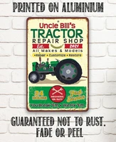 tin personalized tractor repair sign 8 x 12 or 12 x 18 use indooroutdoor repair shop sign