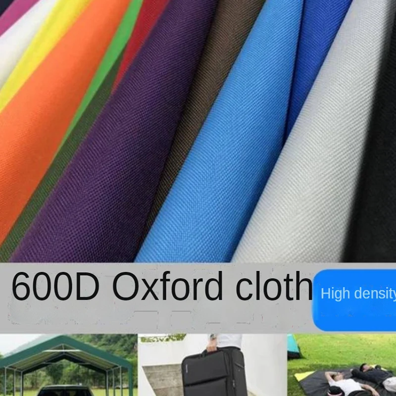 

Вельветовая Ткань для шитья палатки 600D, водонепроницаемая, утолщенная, ткань Оксфорд, ПВХ, однотонная, черного и белого цветов