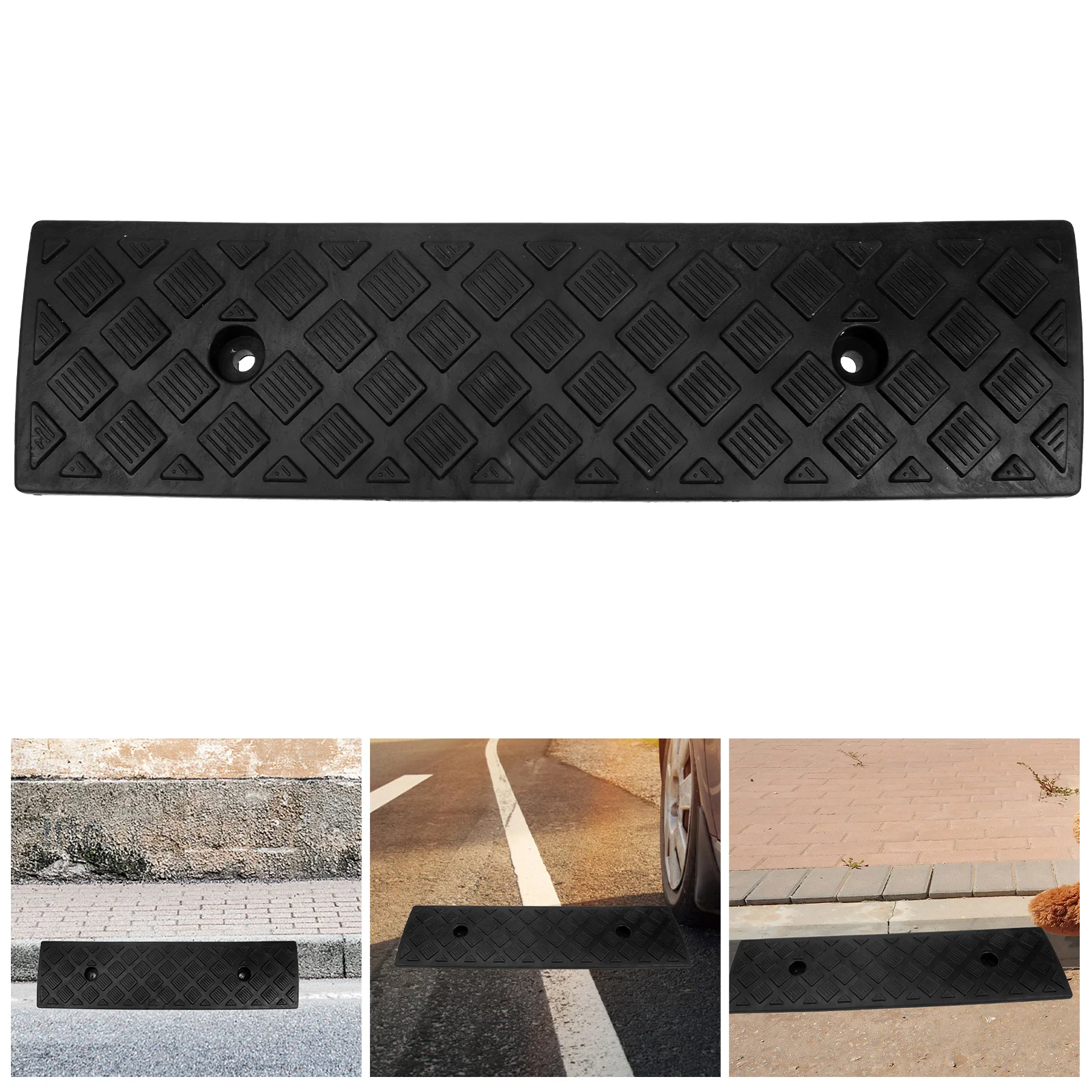 

Step Mat Slope Loading Ramp Heavy Duty Car Curb Rubber Shed Garage Threshold Driveway Bike Para Auto