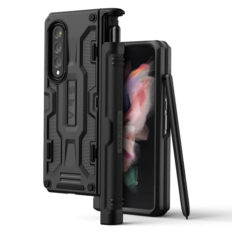 Case For Samsung Galaxy Z Fold3 5G Terra Guard Case with S Pen Slot Holder For Galaxy Z Fold 3 Hinge Protection Cover Casing