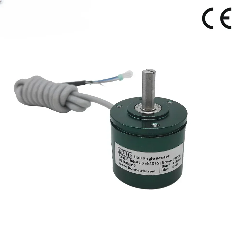 P3036 Датчик угла Холла 24 В 0-10 В/4-20 мА Выход 90 180 360 градусов Бесконтактный магнитный