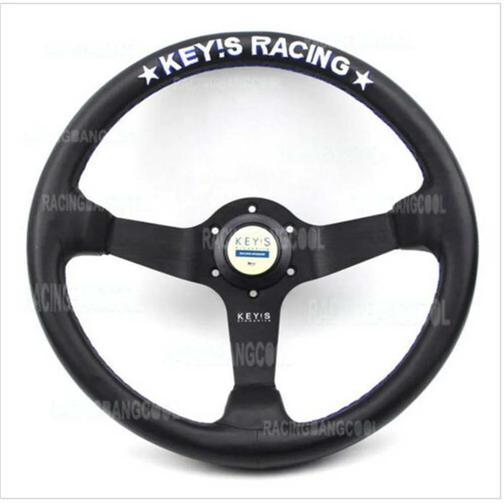 

14inch Drift Tuning Steering Wheel Leather Deep Modified