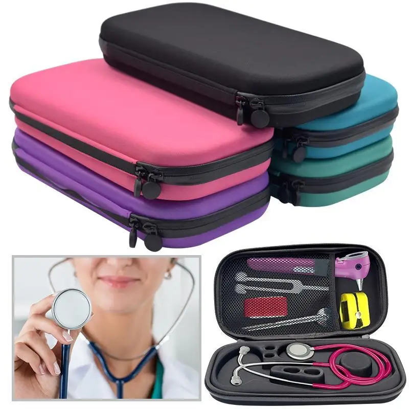 

Portable Stethoscope Case Colorful Storage EVA Box Carry Bag Hard Drive Pen Pouch Medical Organizer Zipper Holder Travel Tote