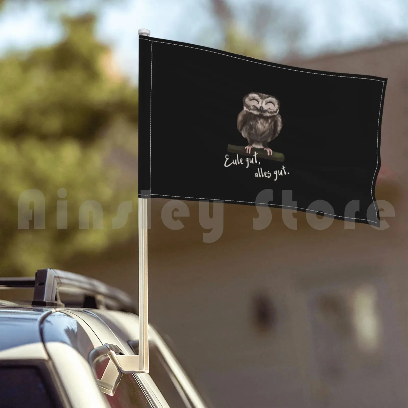 Uhu Owl-Eule Gut всё для улицы Декор флаг Автомобильный D0100490a Сова животное птица мудрый