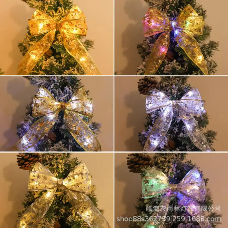 

2M/5M/10M Bows String Lights Christmas LED Ribbon Fairy Lights Decoration Christmas Tree Ornaments For Home 2023 New Year Gift