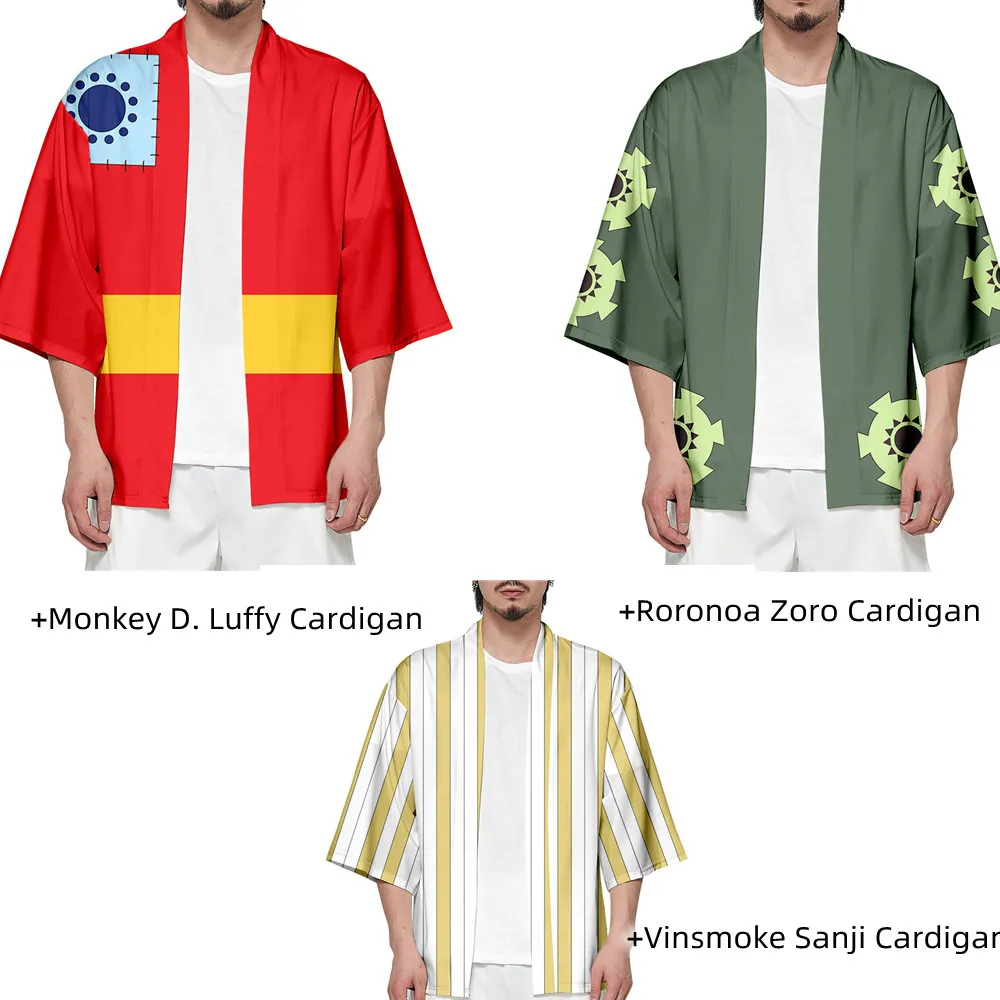

2022 аниме ророноа Зоро Обезьяна D. Женский и мужской кардиган Luffy Vinsmoke Sanji
