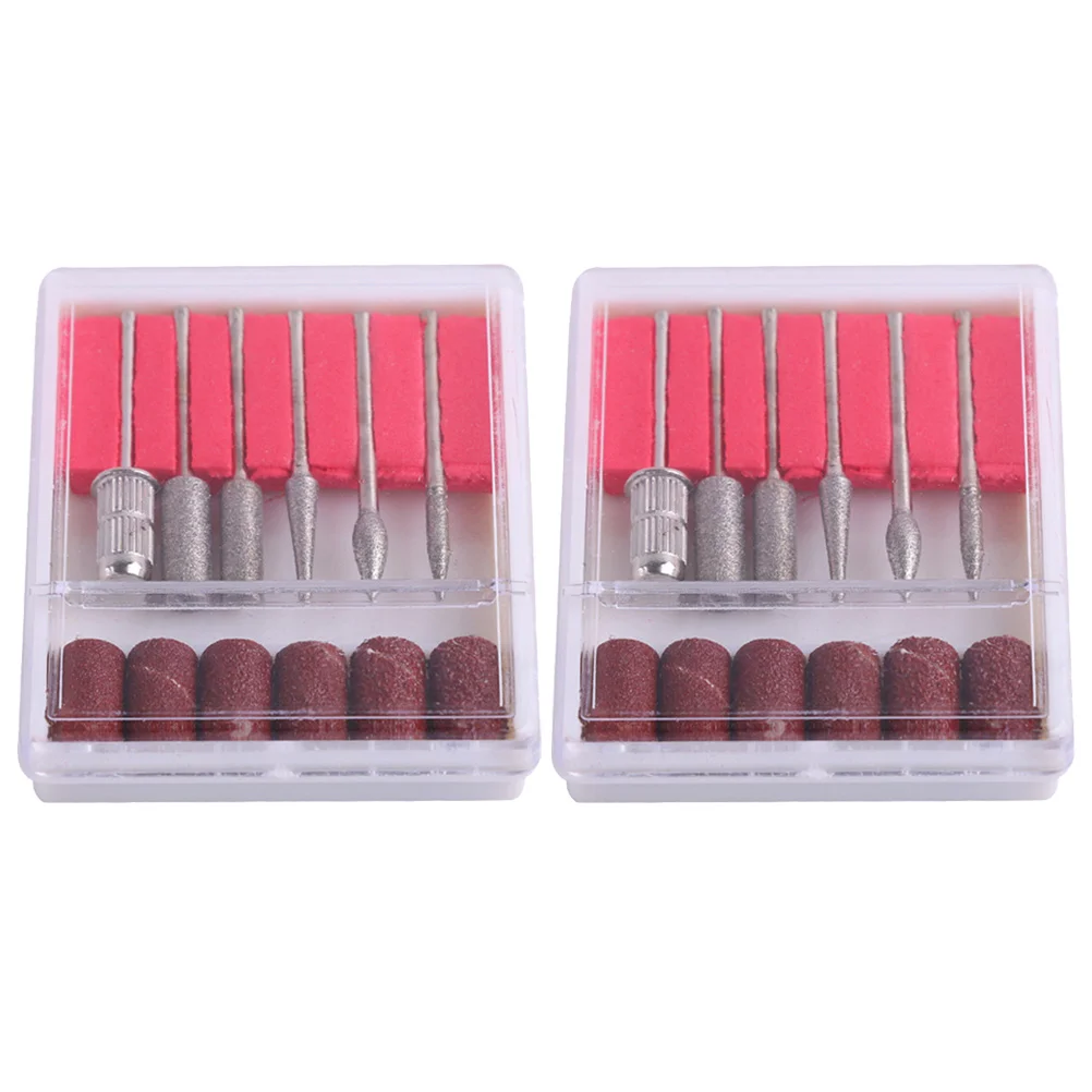 

2 Sets Nail Drill Tool Grinding Head Manicure Bits Kit De Manicura Abrasive Belt