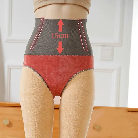 Теплые акриловые колготки высокие