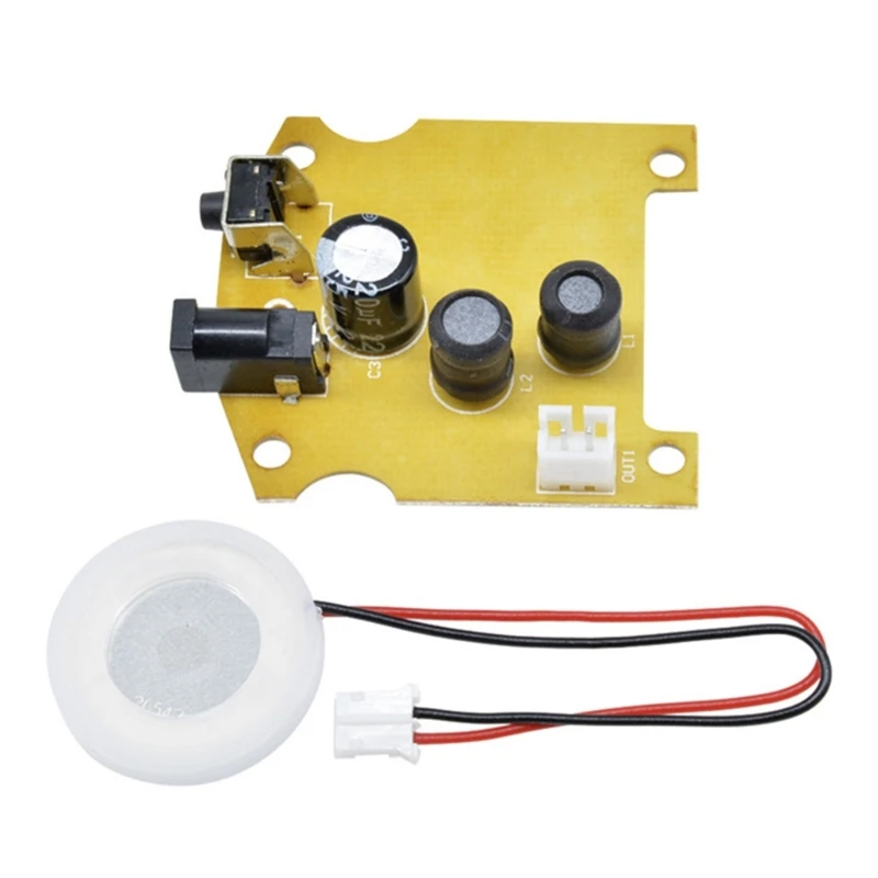

Ultrasonic Humidifier Mist Maker DC3.7V-12V D20mm 113KHz USB Ceramic Atomizer Humidified Plate PCB Module Circuit Board