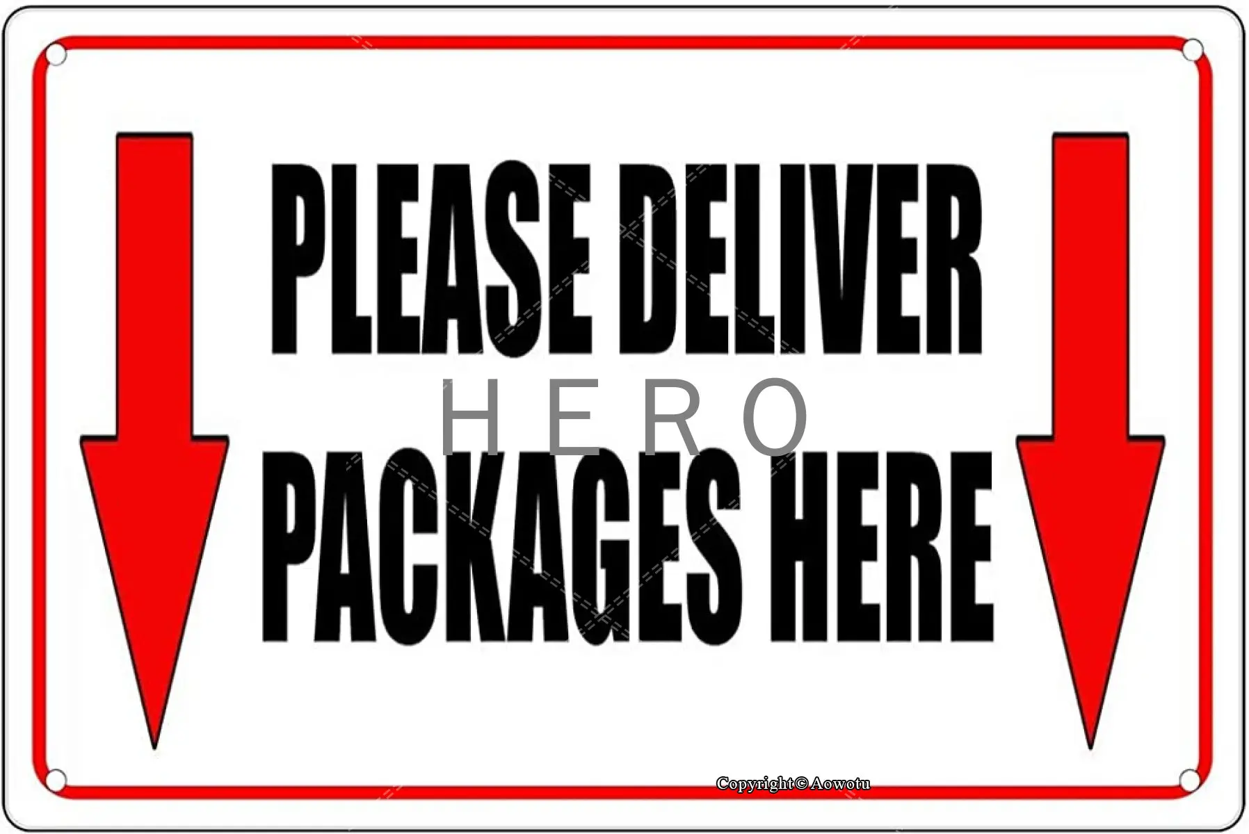 

Please Deliver All Packages to Side Vintage Tin Sign Art Iron Painting Rusty Poster Decoration Aluminum plaque