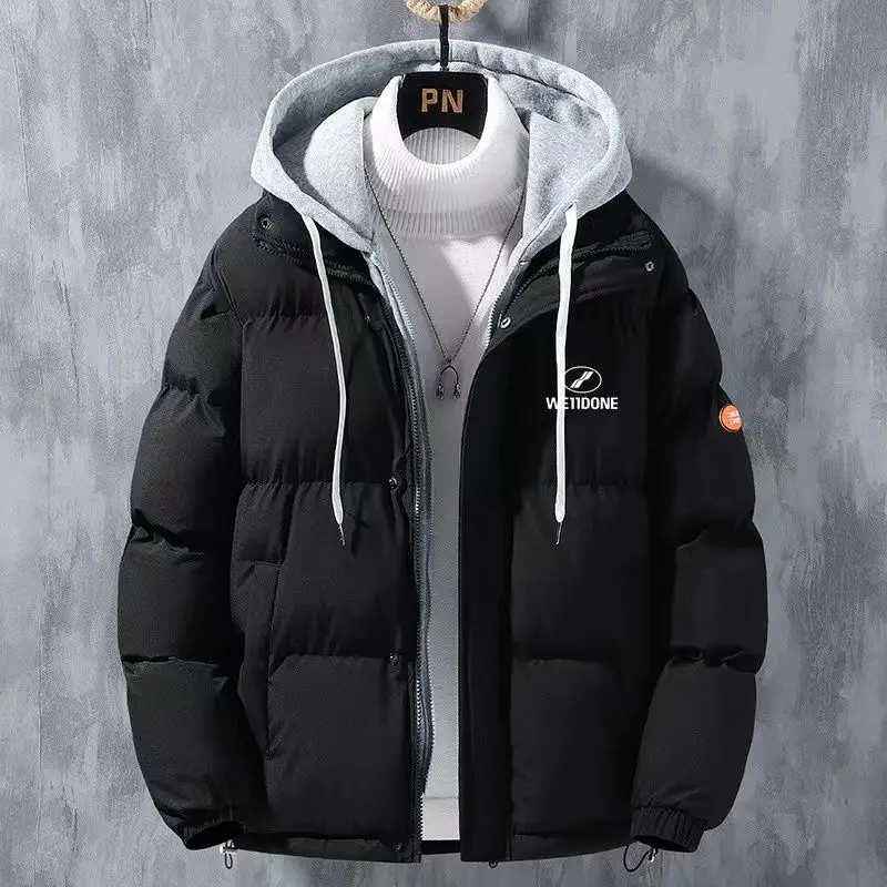 

2023 Jackets for Men with Hood Autumn Winter Cotton Padded Jacket Men Fashion Clothing Casual Parkas Plus Size 5XL