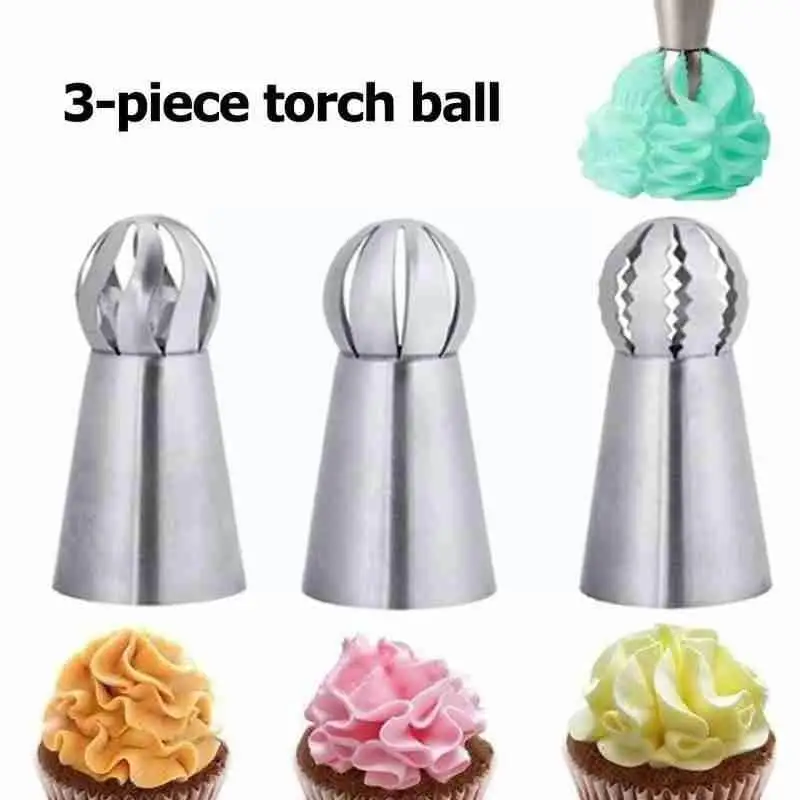 

3pcs Pastry Bag Nozzle Diy Silicone Cake Decorating Mouth Cake Tip Kitchen Baking Cookie Baking Kitchen Set Tools Decor Cre S1v7