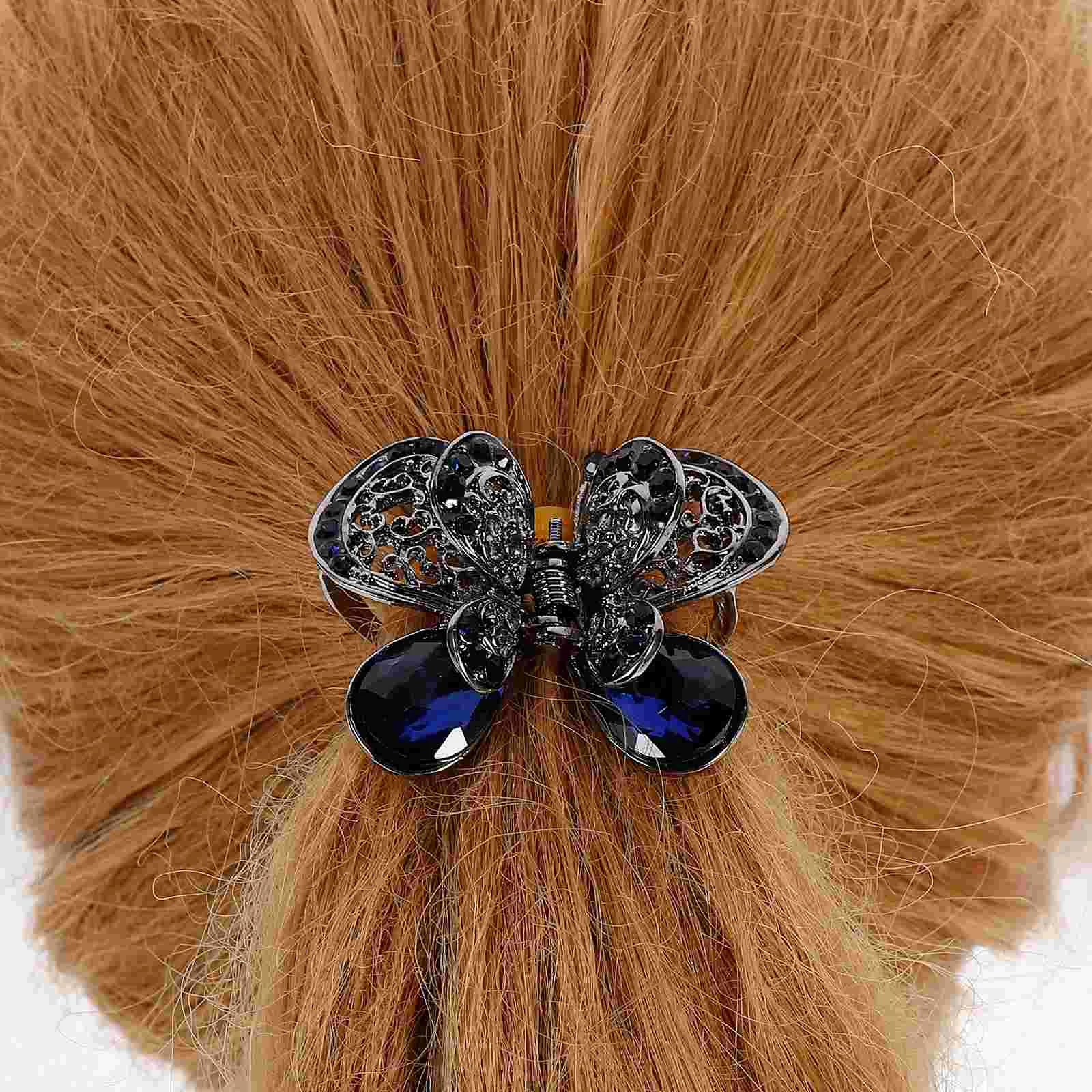 2 шт. заколка для волос с бабочками девочек металлические заколки кристаллами