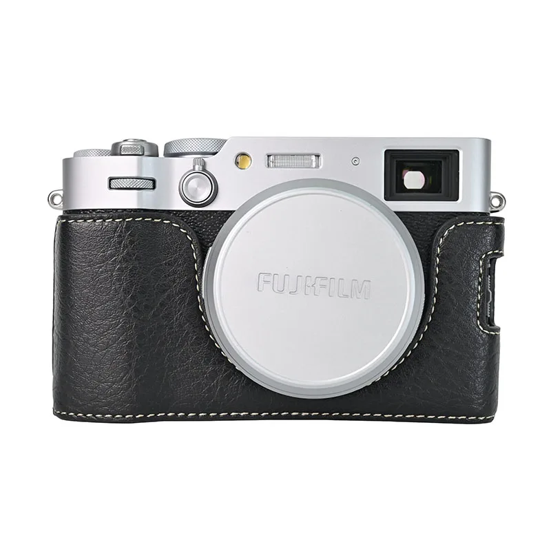 Фото Чехол-накладка из искусственной кожи для камеры Fujifilm X100VI X100 Mark VI с плечевым ремнем №5