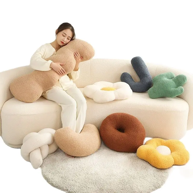 

95 см нордический простой современный стиль цветок Искусственный Мягкий волнистый длинный Кактус в форме растения декор для кровати Подушка для беременных подарок