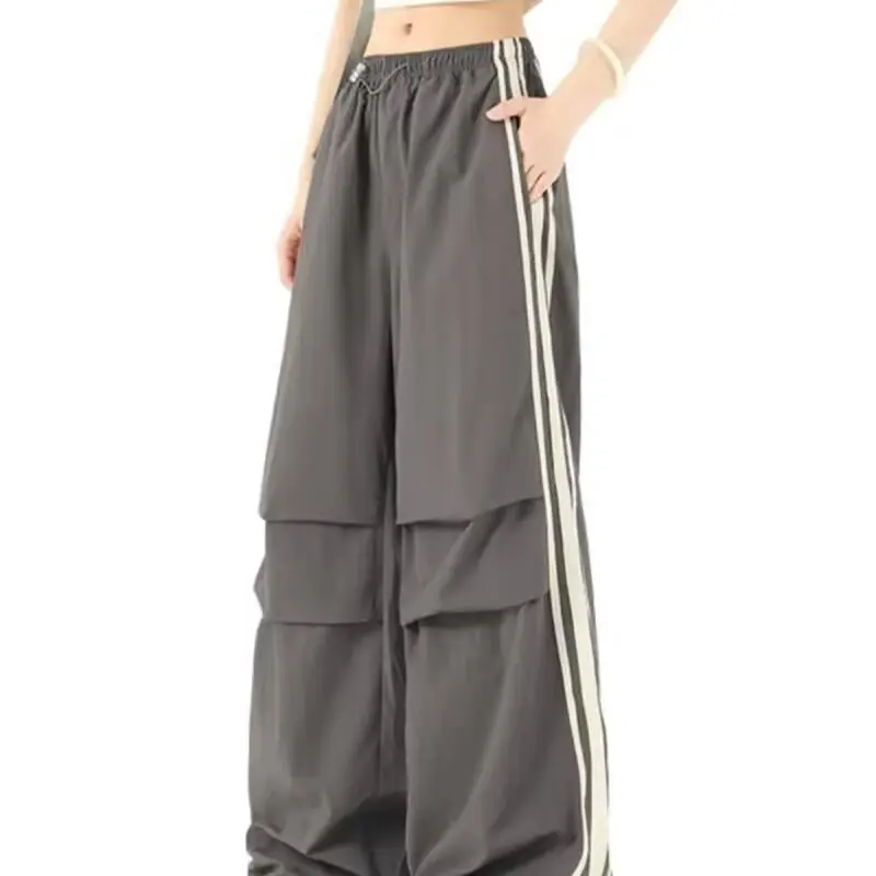 Женские синие полосатые брюки мешковатые спортивные штаны в стиле Харадзюку