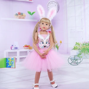 Baby Girls Bunny Costume for Halloween Kids Party Dresses Girl Cosplay Tutu Dress 2022 Fancy Dresses Carnival Children Clothing