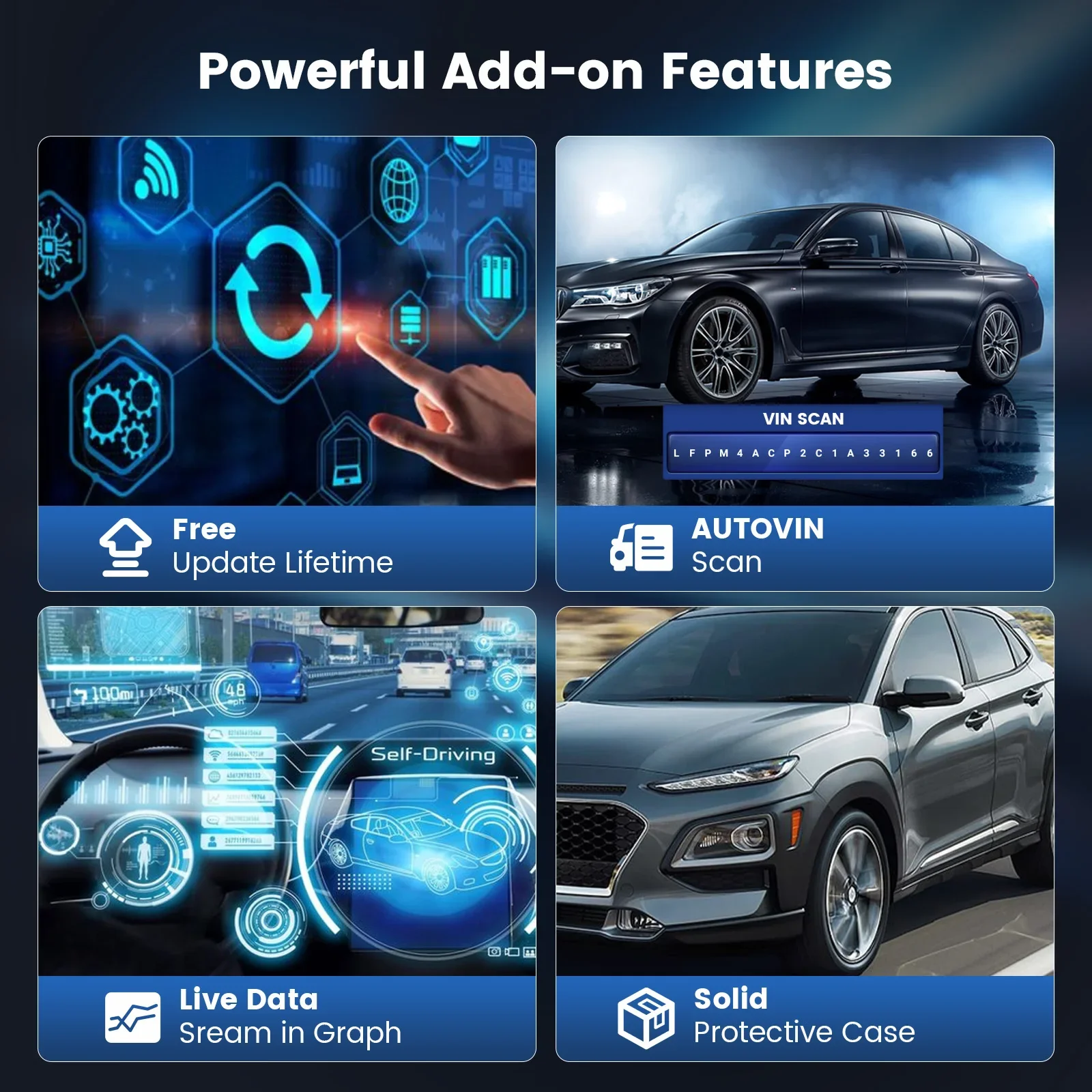 Автомобильный сканер MUCAR CS5 OBD2 ECM TCM ABS SRS BCM Автомобильные инструменты Сканер Тест