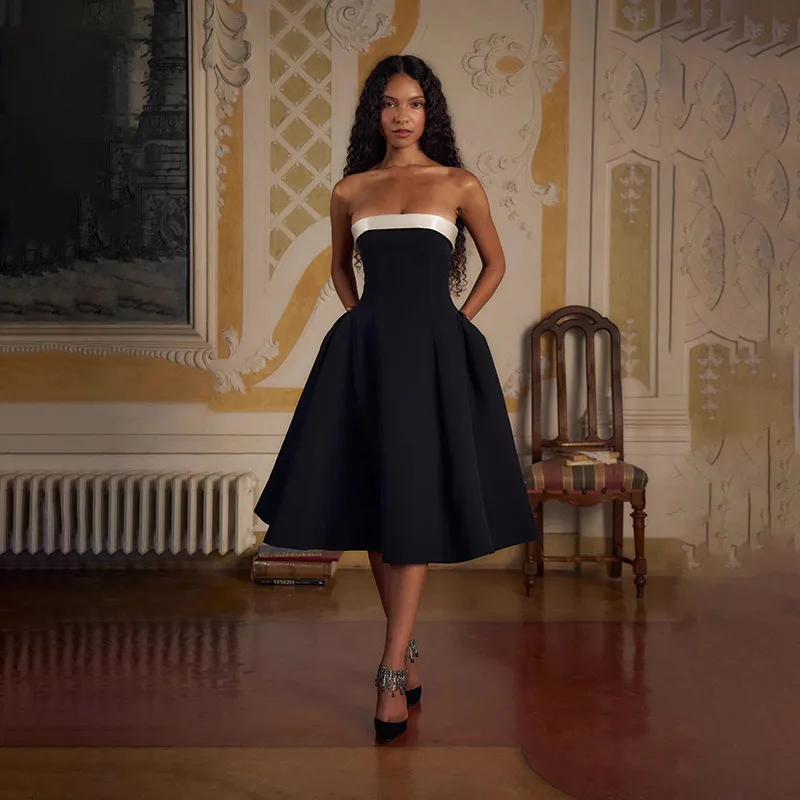 Рождественское элегантное платье женское с запахом на груди молнии открытой