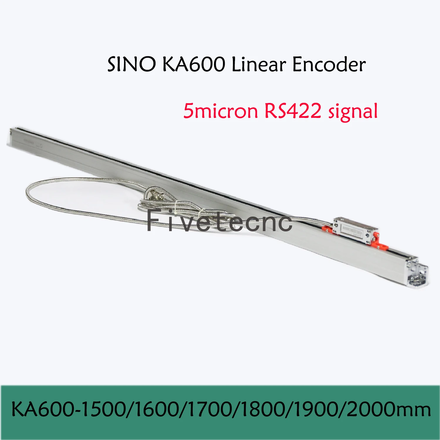 

SINO KA600 1500 1600 1700 1800 1900 2000 2100 2200mm 5um RS422 DRO Linear Glass Scale Optical Encoder Sensor for Milling Lathe