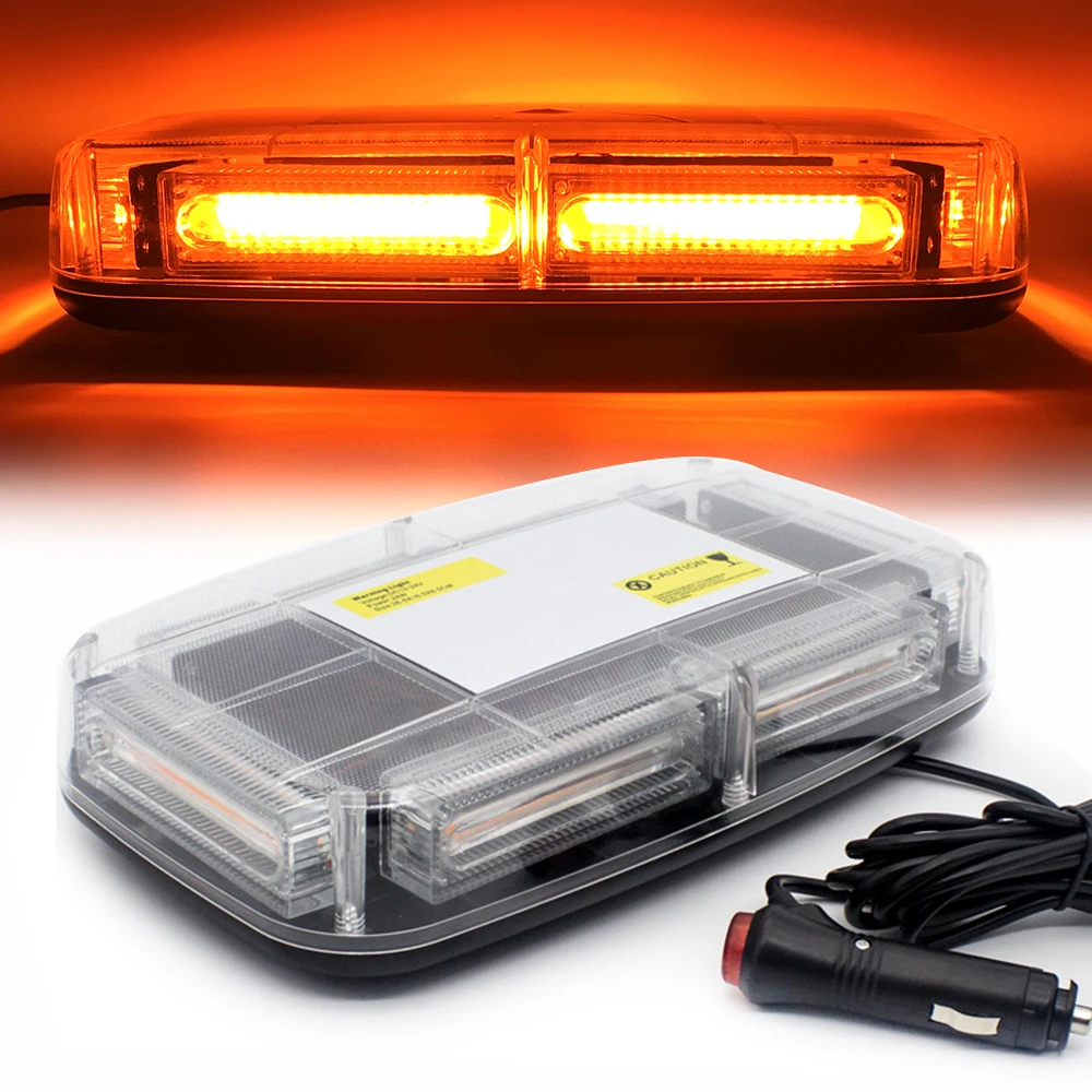 

Amber COB LED Car Roof Strobe Flash Warning Light Vehicle Police Flashing Beacon Strobe Emergency Lamp Magnetic Mounted 12V~24V