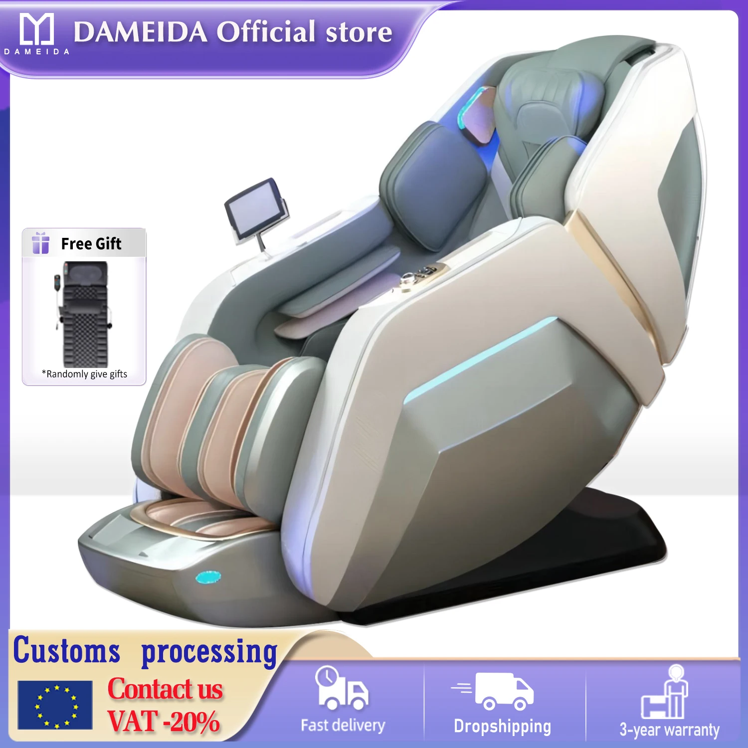 3-летняя гарантия массажное кресло новая модель роскошного полноразмерного